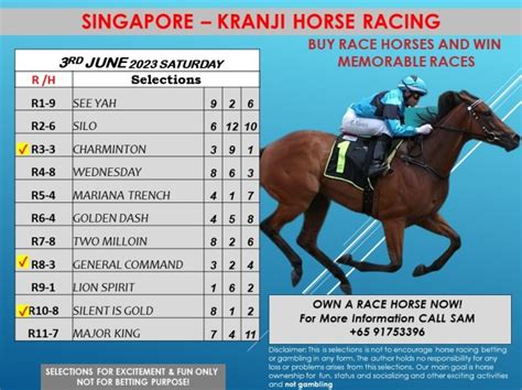 larry foley kranji tips|KRTV RACE PREVIEW .